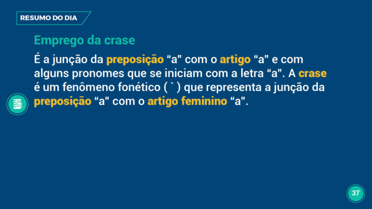 Emprego da Crase