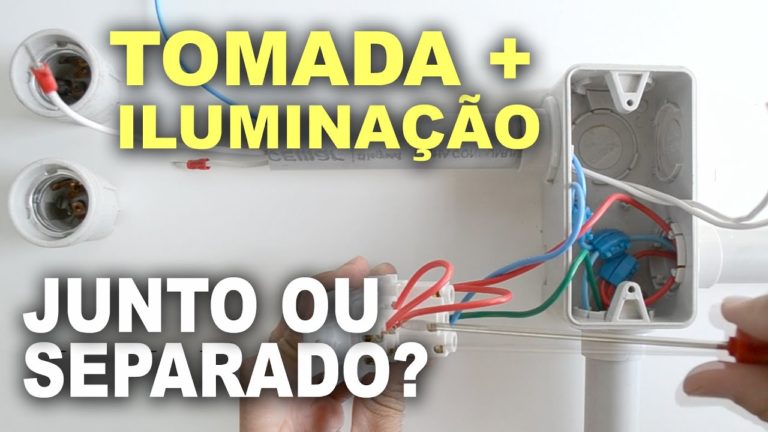 Iluminação, fios e tomadas
