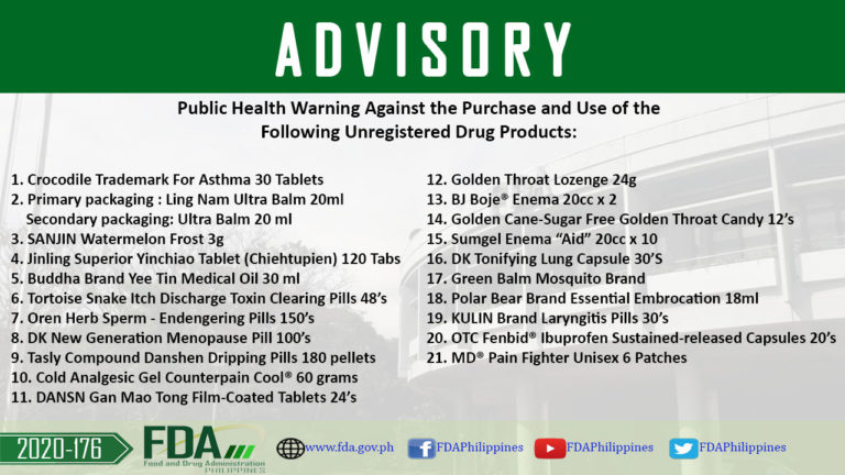 FDA Health Advisory