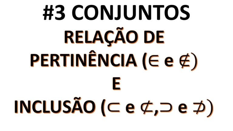 CONJUNTOS PERTINÊNCIA