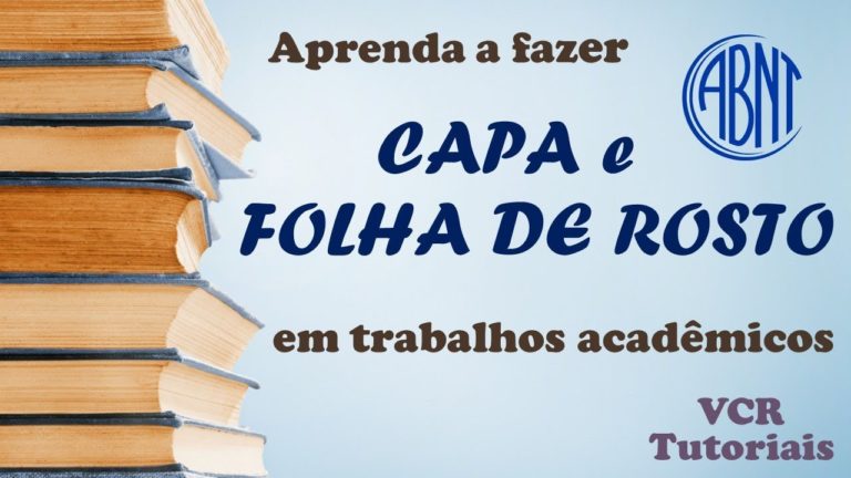 MODELO DE CAPA E FOLHA DE ROSTO