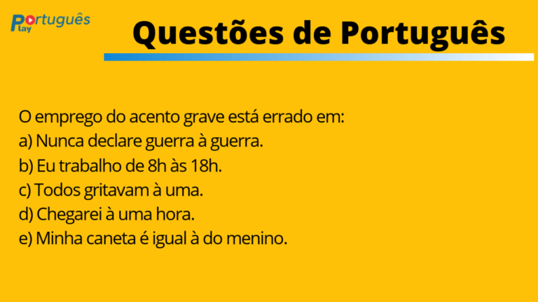 O ACENTO É GRAVE