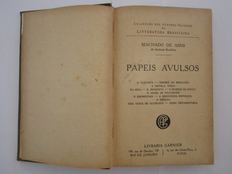 Papéis Avulsos –  Machado de Assis